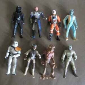 8 Star Wars Figures 1996 Dash Rendar Leia In Boushh Disguise Biggs Greedo & MORE